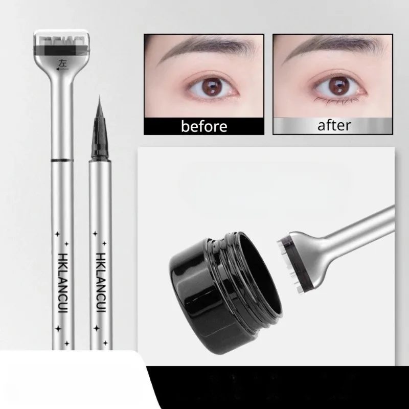 Dezone Lower Eyelash Stamp Maquillage Professionnelle Eyelash Seal Eyeliner Pen Waterproof And Sweat Proof Eye Liner 2 In 1