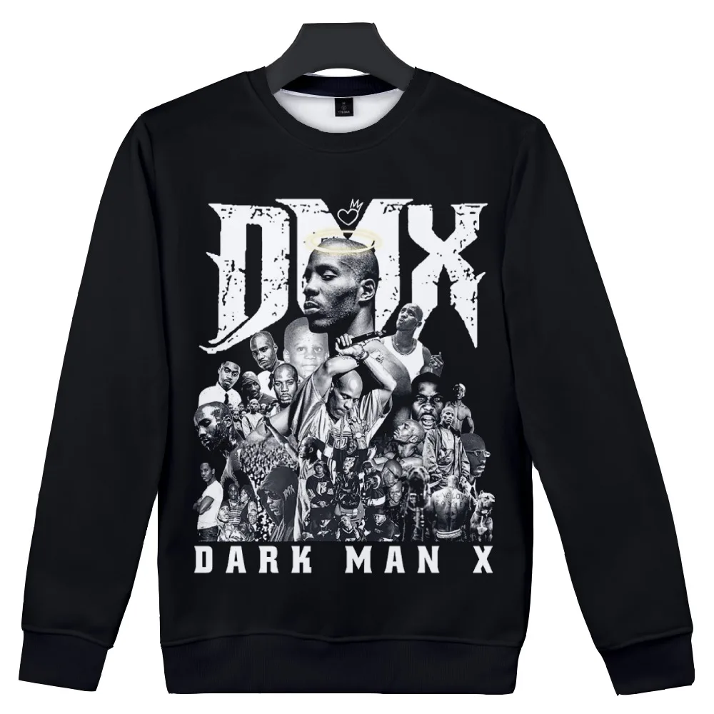 

Rapper DMX Rip Sweatshirt Unisex Crewneck Long Sleeve Black Tracksuit Women Men Sweatshirts 2022 Rest in Peace Clothes