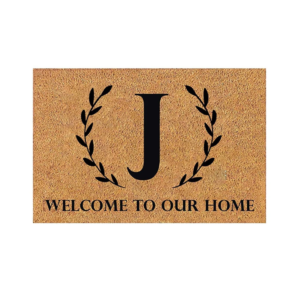 

Personalized Coir Doormat Yorkie Terrier Dog Pattern Custom Welcome Mat Non Slip Outdoor Front Door Mat Housewarming Home Decor