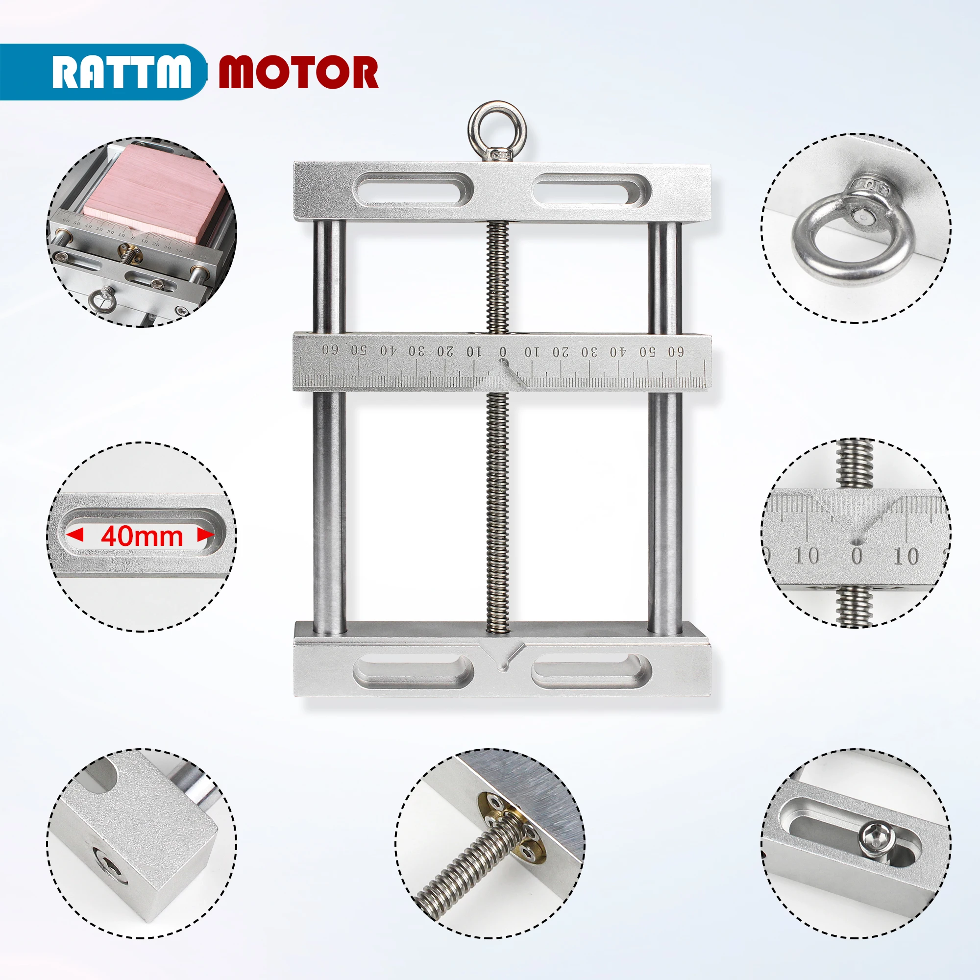 Stainless Steel Adjustable High Precision Engraver Vise Clamp Tools For CNC Router Milling Machine