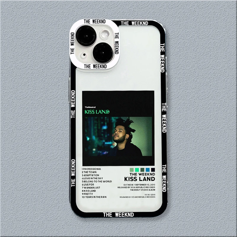 The Weeknd Minimalistyczny plakat Etui na telefon do iPhone\'a 16 15 14 13 12 11 Pro Max XS X XR 7 8 Plus Przezroczysta, wstrząsoodporna tylna obudowa