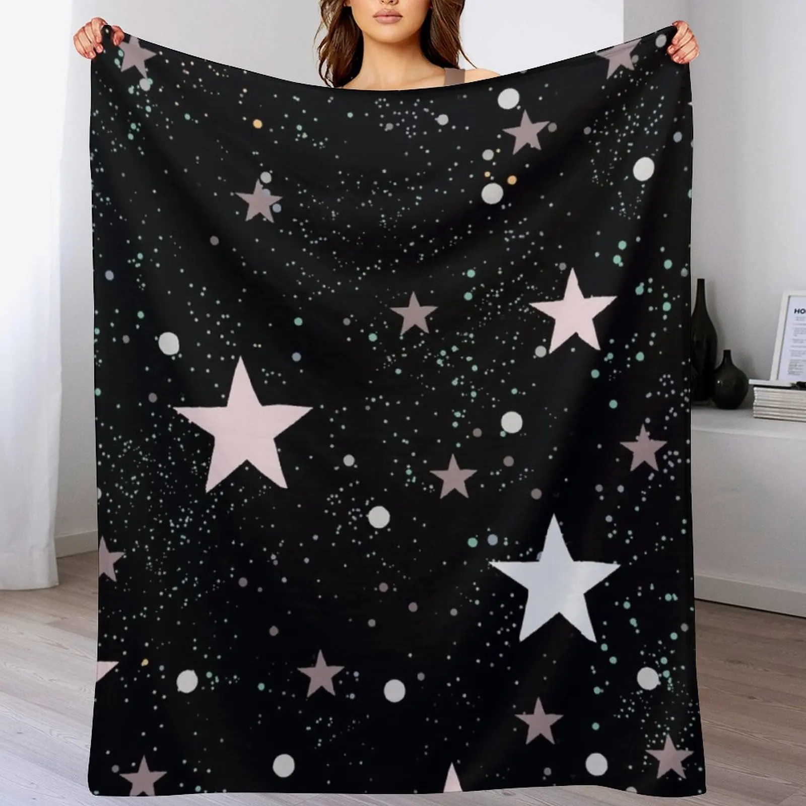 

Stars Throw Blanket Elegant Warm Throw Blanket for Hotel Home