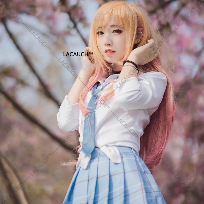 Marin Kitagawa Cosplay Anime My Dress Up Darling Marin Kitagawa Cosplay Kostüm Kleider Schuluniform Perücken Halloween Anzug Mädchen