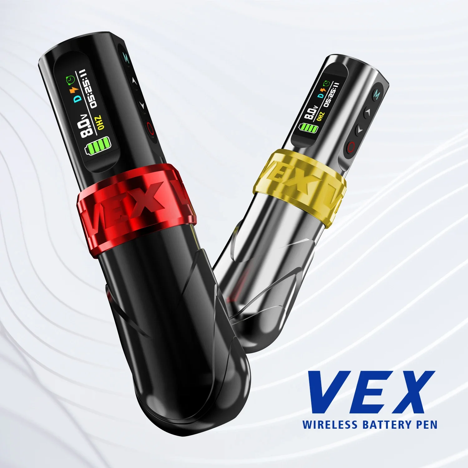 VEX Wireless Tattoo Machine Professional Tattoo Pen Brushless Motor Li- Battery Machine With 2 Batteries For Tattoo Artist Body