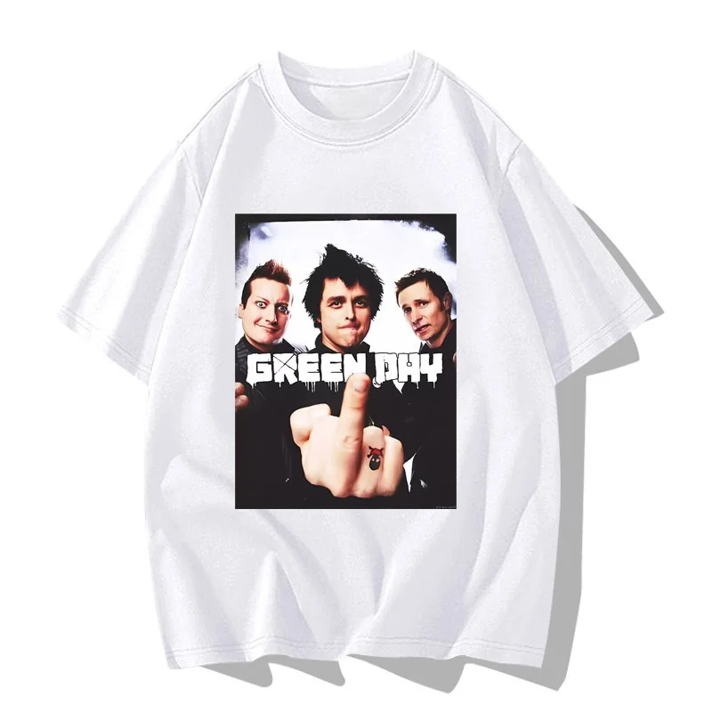 

Green Day Rock Punk T-shirt TV 90s 3D Printed Round Neck Basic T-shirt Personalized Oversized Quick Drying Top