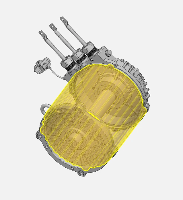 Zestaw silnika elektrycznego do pojazdów - Kompatybilny z klasycznymi, małymi, chłodzonymi powietrzem samochodami (10kW 15kW 20kW)