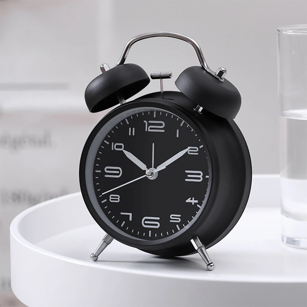 

Retro Desk Alarm Creative Table Bedroom Decorative Clock With Night Light For Home Office Dorm Adorable Small White