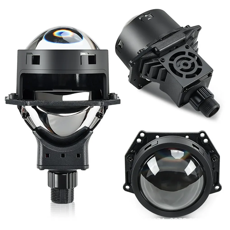 Hi Lo Beam Farol de carro Retrofit Lente Bi LED de 3 polegadas 12V 60W 6000K Osram Chip Nenhum dano Fácil instalação