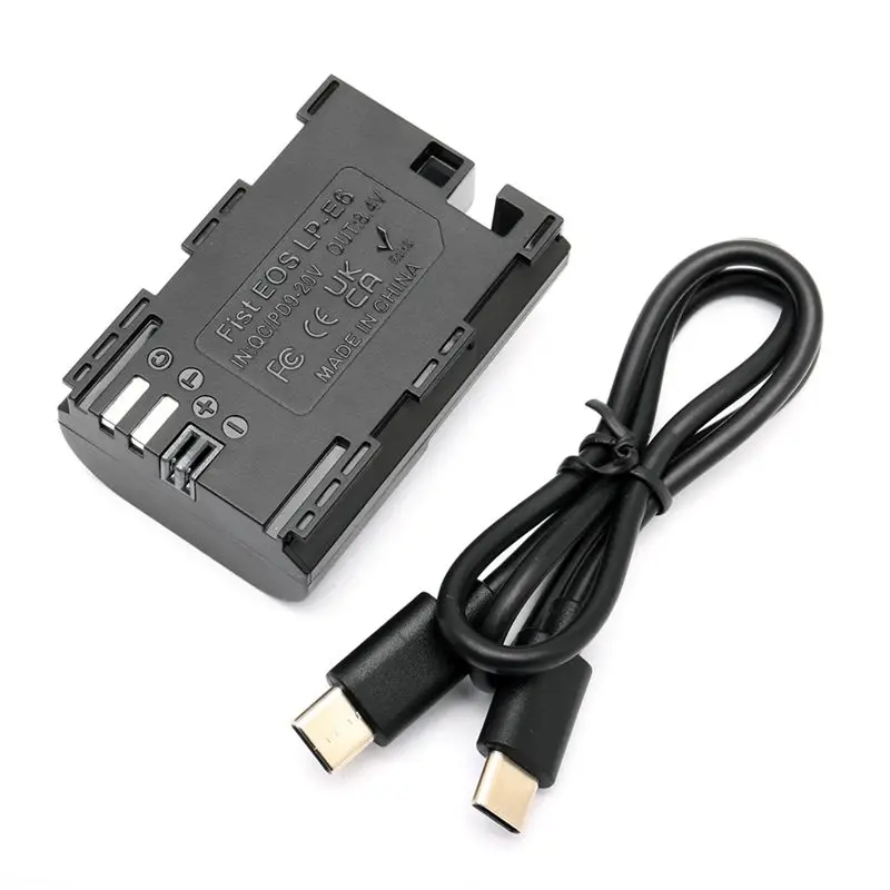 

Replace LP-E6 Dummy Battery for EOS5D MarkIV/5D Markll5DS/5DSR/5D Mark Il/6D Mark Il/EOS6D/7D Mark 11/7D EOS60D