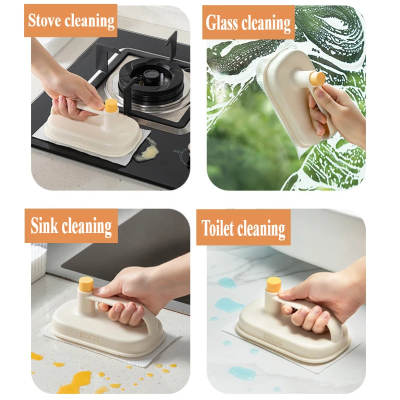 1pc/set Kitchen Magic Wiper Replaceable Convenient Leaving no marks Degreasing Scouring pad Multifunctional Cleaning supplies