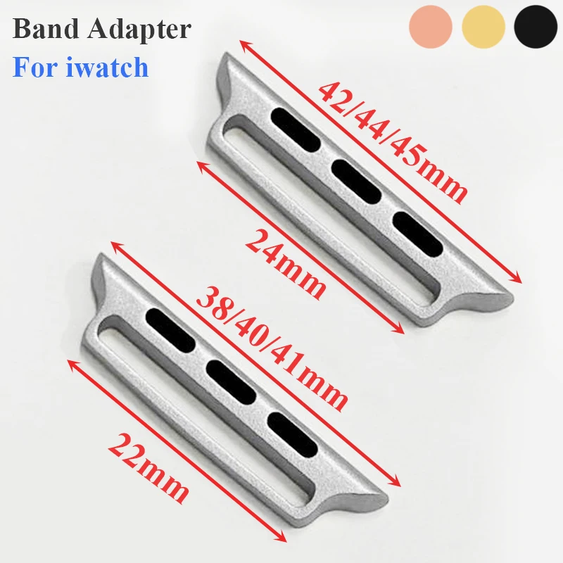 Armband-Anschluss für Apple Watch Ultra 49 mm, 45 mm, 44 mm, 42 mm, 38 mm, Adapter für IWatch Ultra Serie 6 SE 5 4 7 Riemen, 2 Stück
