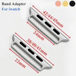 Watchband Connector for Apple Watch Ultra 49mm 45mm 44mm 42mm 38mm Adapter for IWatch Ultra Series 6 SE 5 4 7 Straps 2PCS