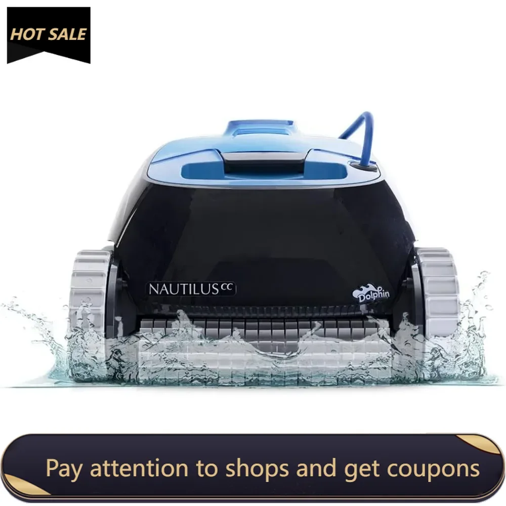 Nautilus CC Automatic Robotic Pool Vacuum Cleaner, Wall Climbing Scrubber Brush, Top Load Filter Access