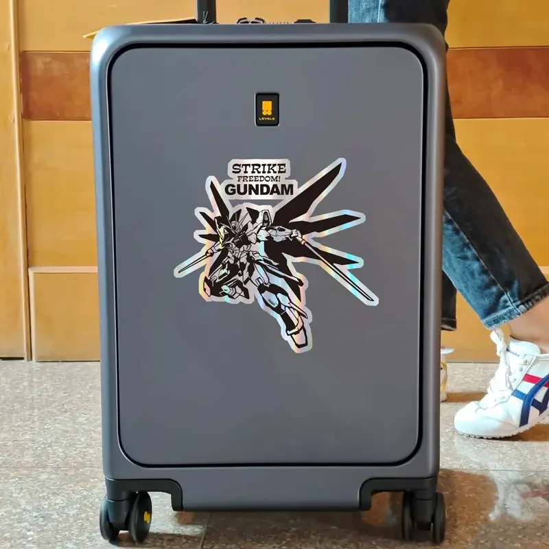 

Mobile Suit Gundam Peripheral Stickers Anime Laser Colorful Decorative Stickers Notebook Suitcase Electric Car Stickers
