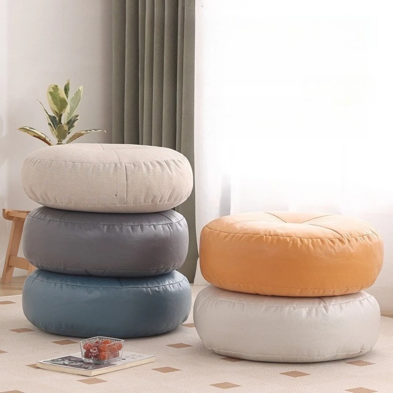 Non Slip Thickened Leather Tatami Mat Simple Technology Cloth Lazy Floor Cushion for Household Living Room