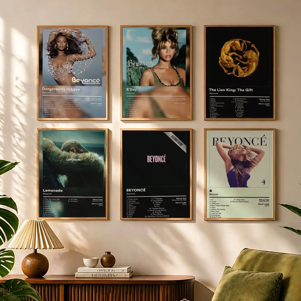 Singer B-Beyonce	 Painting Calligraphy Canvas HD Poster Waterproof Fade Resistant Wall Art Print for Home Decor