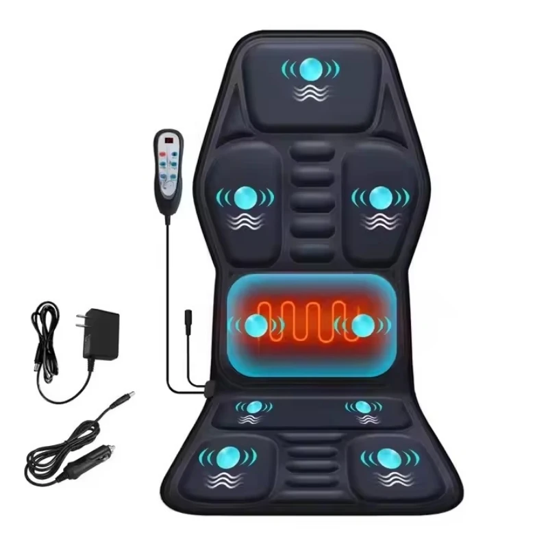 Massage Seat Cushion with Heating with Adjustable Lumbar Support 9 Massage Modes Back Massage Chair for Men Women Home Office Us