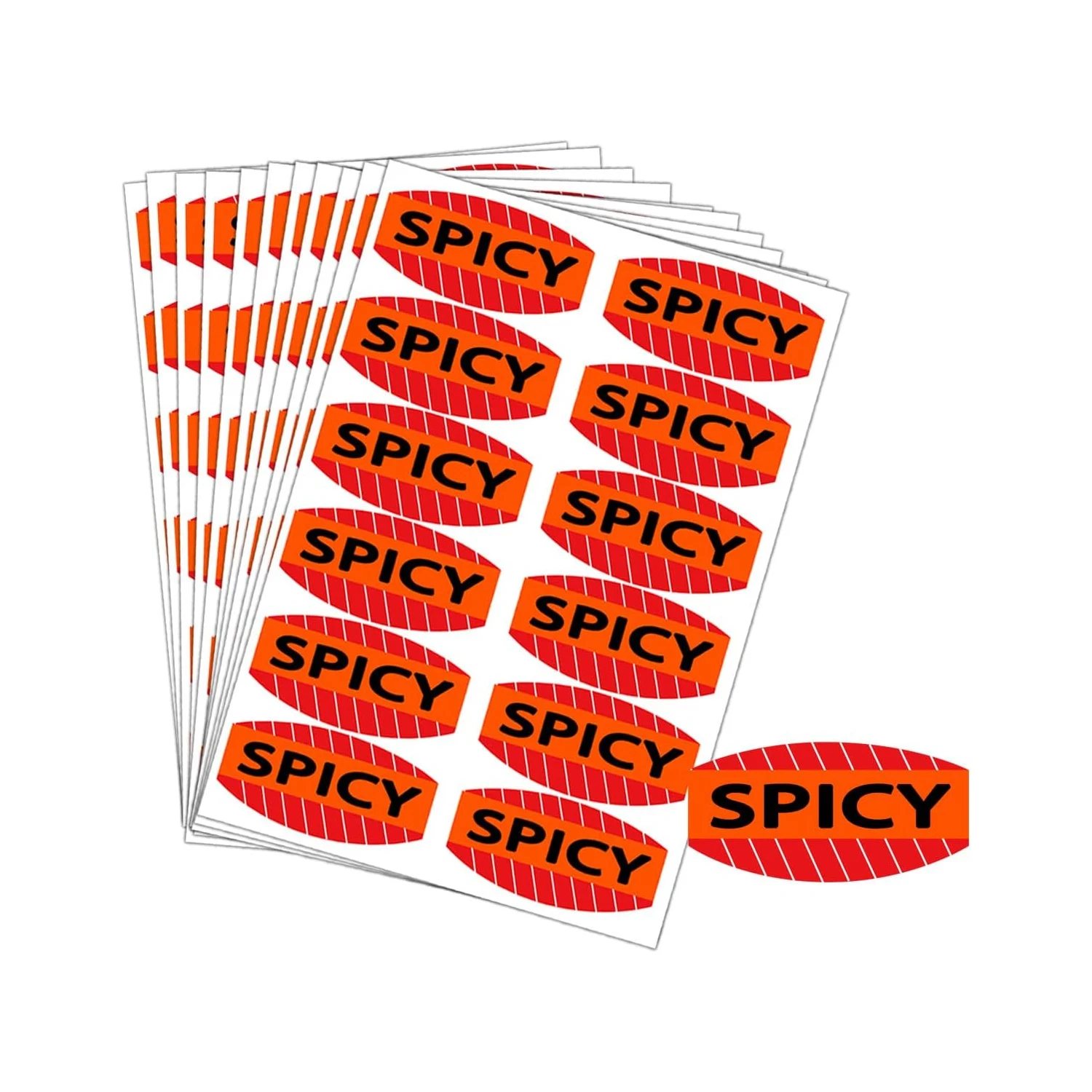 Spicy Stickers 1 *2 Inch Spicy Grocery Store Food Labels for Spicy Grocery Store Food Warning Labels Hot Labels 500Pcs