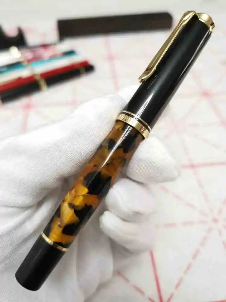 Smooth ADMOK M800 Acrylic Piston Fountain Pen German BOCK/Schmidt Soft No.6/35# Nib Inking Pelikan Copy Students Writing Gift