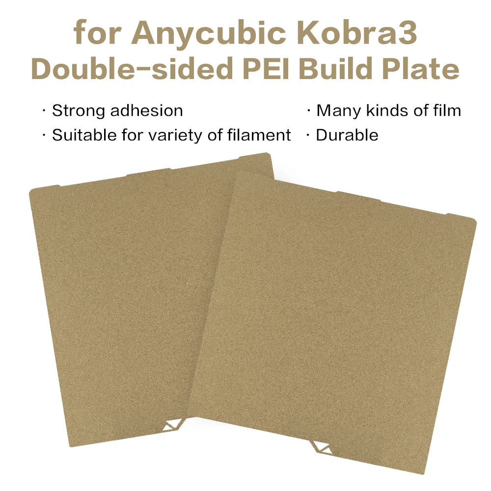 Para Anycubic Kobra 3 Combo placa de construcción Kobra3 hoja de acero de resorte K3 PEO PET PEY hoja de doble cara Kobra 2/Pro/Neo pei placa