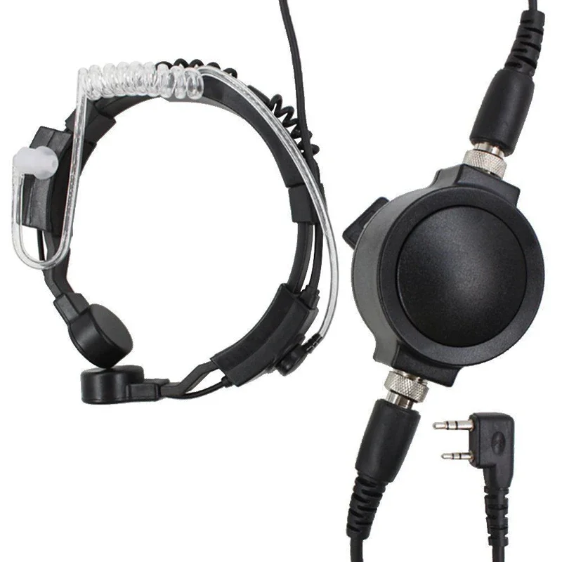 RapDuty 2 Pin DulThroat Mic Big PTT Oreillette Casque pour BaoFeng UV-5R UV-5X UV-82 TYT TH-UV8000D Retevis H777 Radio