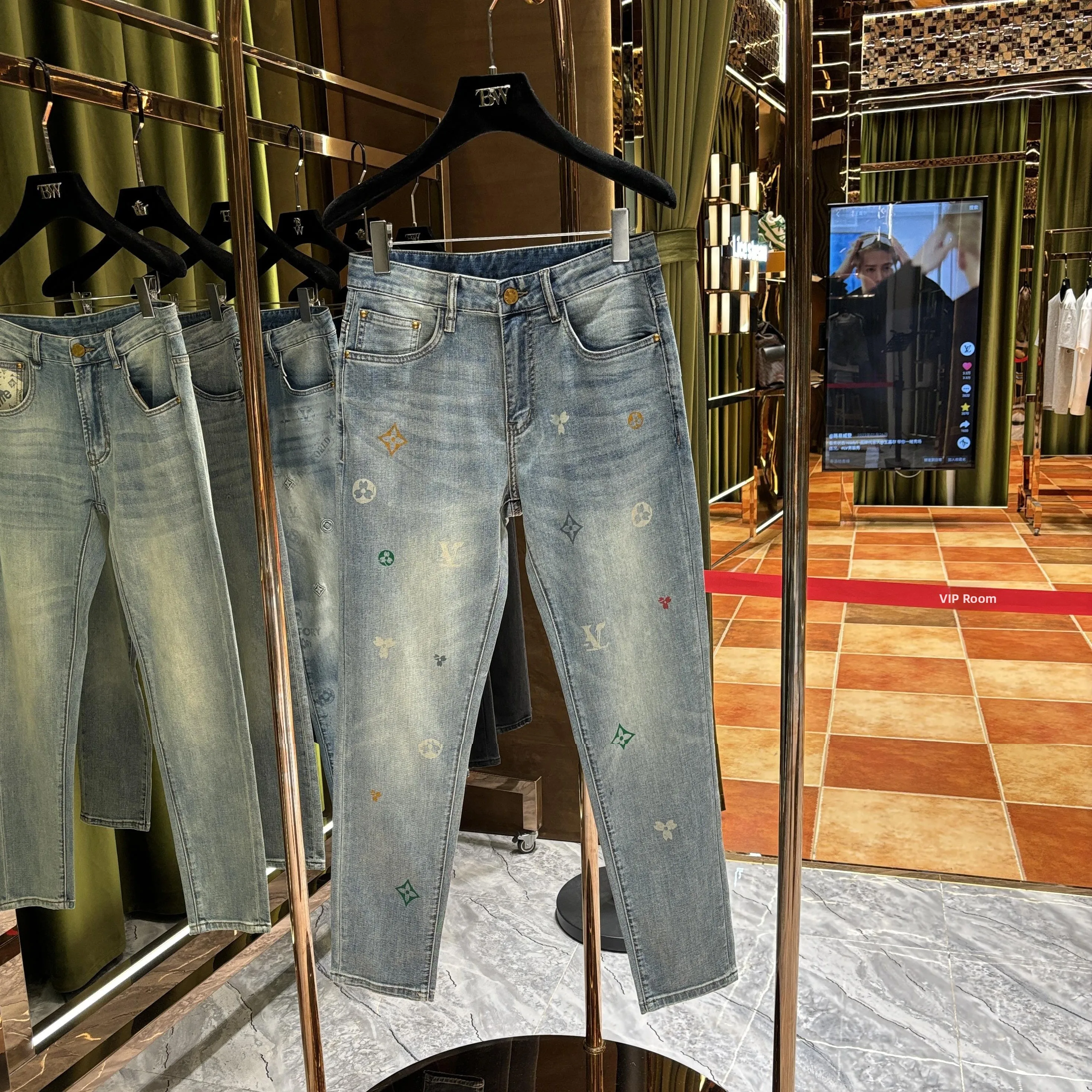 

Мужские джинсы Slim Fit прямого кроя с вышивкой, повседневные, износостойкие, для весны и лета, новые, молодежные, длинные