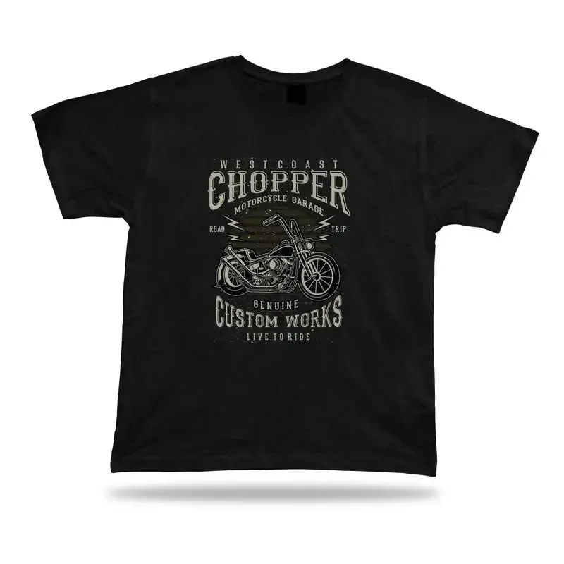 Chopper motorcycle garage Live to ride vintage t shirt tee design gift apparel