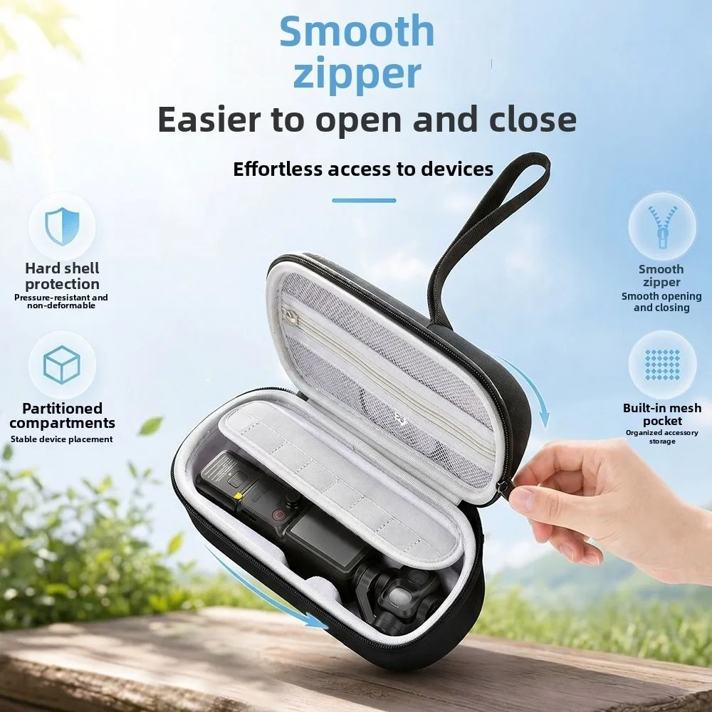 Hard Shell Camera Storage Bag Anti-Fall Multifunctional Carrying Case Waterproof Soft Lining for DJI Osmo Pocket 4P