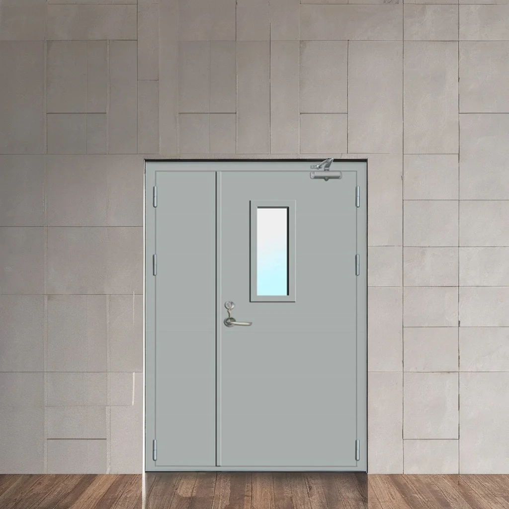 CHANGYI Modern Finished Commercial Exterior Security Fireproof Steel Door with Fire Prevention
