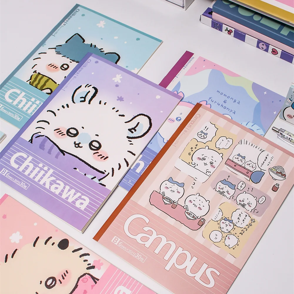 

Chiikawa Hachiware Usagi B5 блокнот канцелярские принадлежности мультфильм горизонтальная линия утолщенный дневник школьные канцелярские товары подарки для девочек