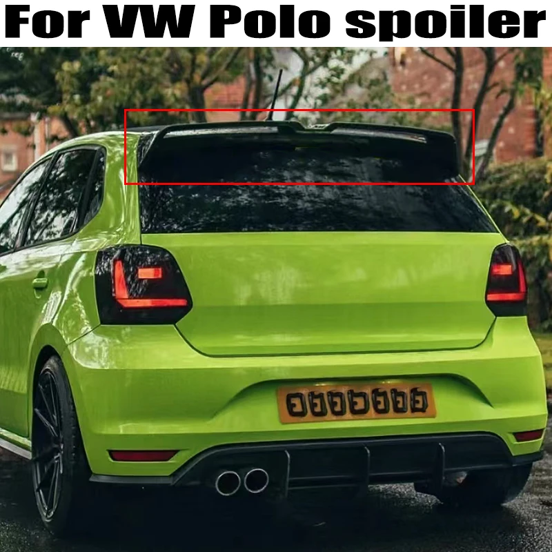 

For Volkswagen VW Polo MK5 Spoiler 2011 2012 2013 2014 2015 2016 2017 2018 ABS Plastics Rear Roof Wings Spoiler Airfoil