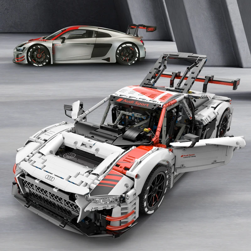 Rastar 1:8 Audi R8 LMS-GT3 RC Super Sport Auto Bausteine Fernbedienung Racing Fahrzeug Modell Spielzeug Ziegel für Kinder geschenke