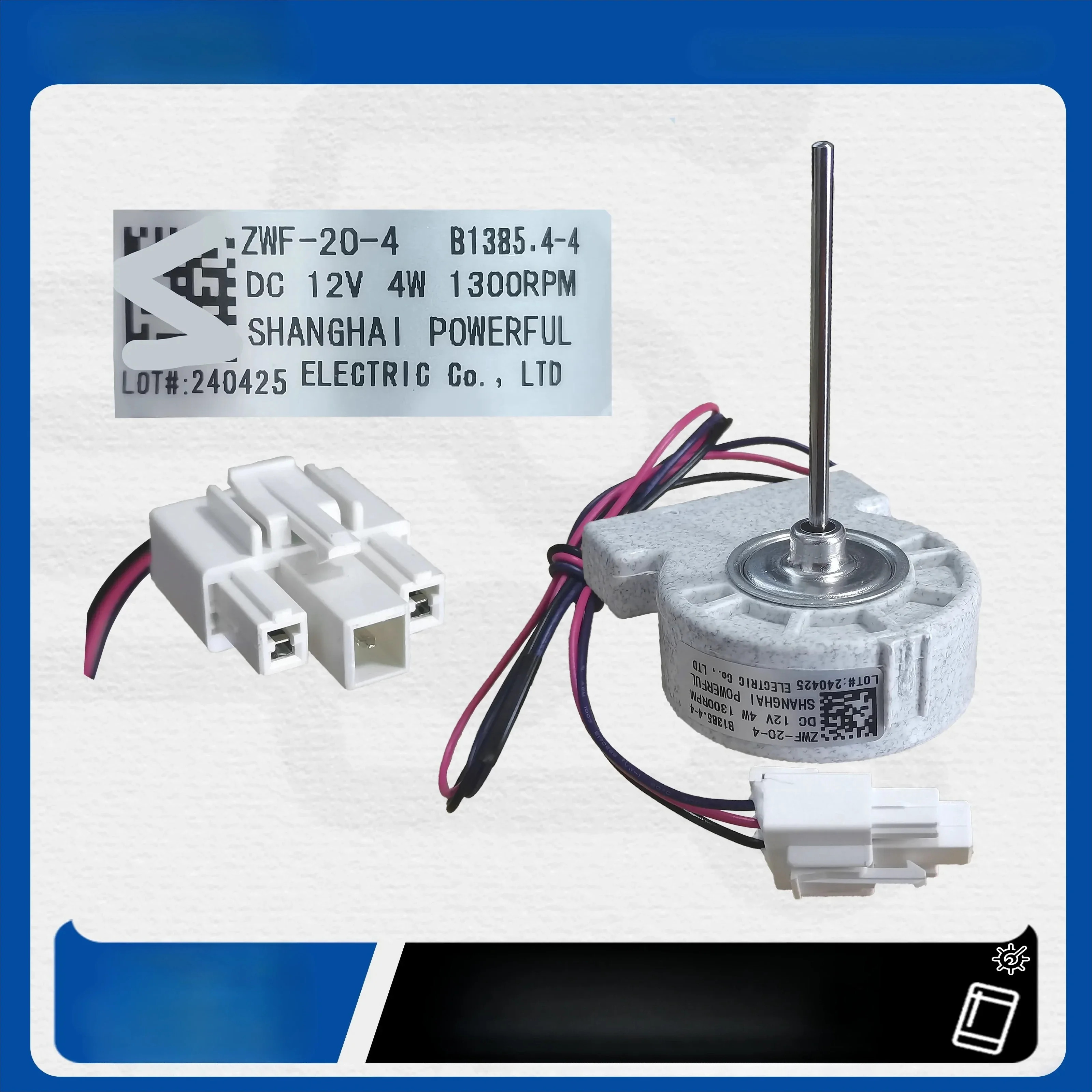 

Подходит для двигателя вентилятора холодильника Melng ZWF-20-4 B1385.4-4 вентилятора DC12V 4W BCD-568WPCF