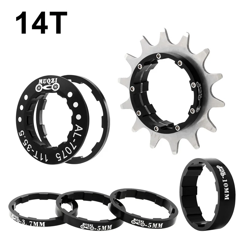 MUQZI Single Speed Cassette Cog 12T 13T 14T 15T 16T 17T 18T 19T 20T 21T 22T Fiets Cassette Conversie Kit