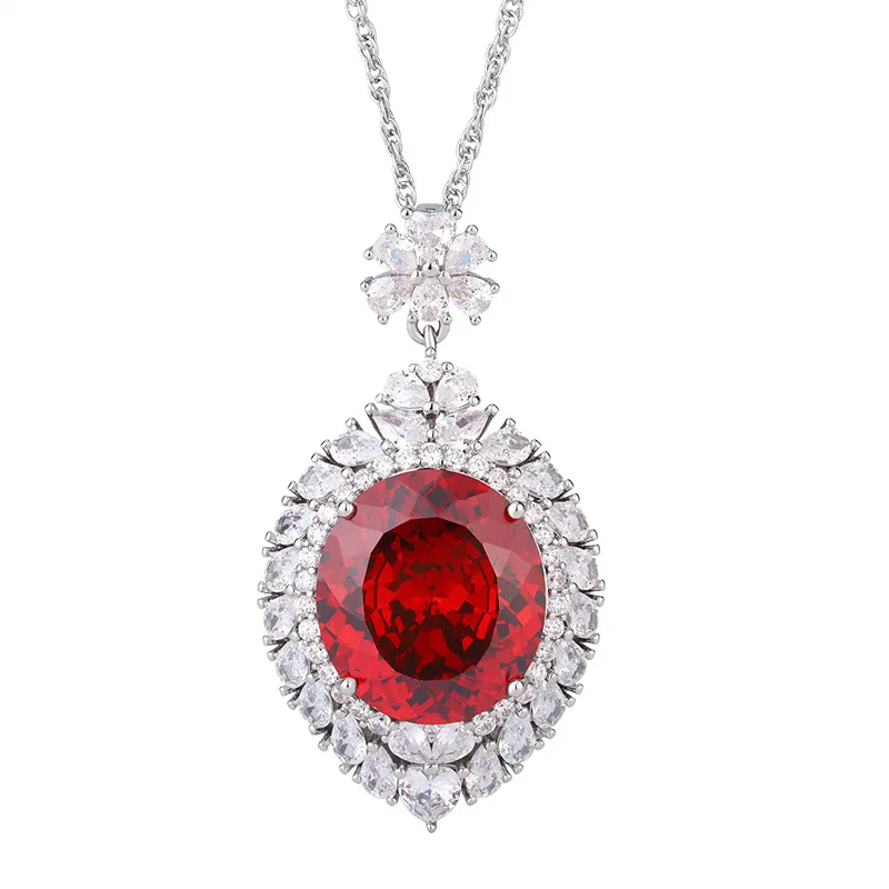 New Gold-Plated Bird's Nest Egg-Shaped Light Luxury Large Pendant Main Stone 18*20