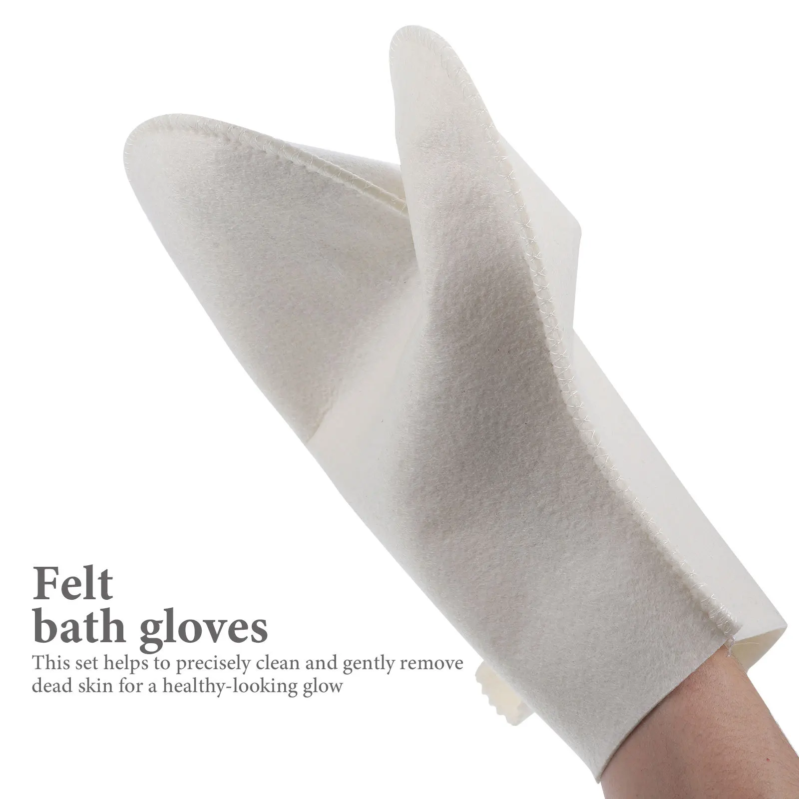 

2pcs Sauna Back Scrubbing Gloves Exfoliating Body Scrub Mitt Thickened Felt Bath Glove For Dead Skin Removal Shower Cleaning