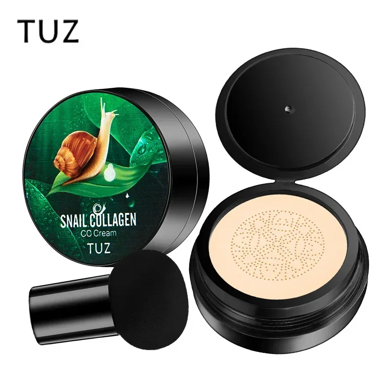 Snail Collagen BB Cream Mushroom Head Air Cushion Foundation CC Cream Liquid Concealer Brightening Oil-control Makeups Cosmetics