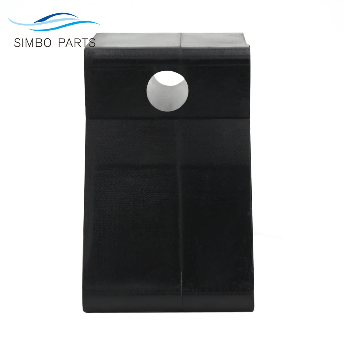 2" V-Style Bow Stop With 1/2" Mounting Hole Diameter For Boat Trailer Non Marking image 2