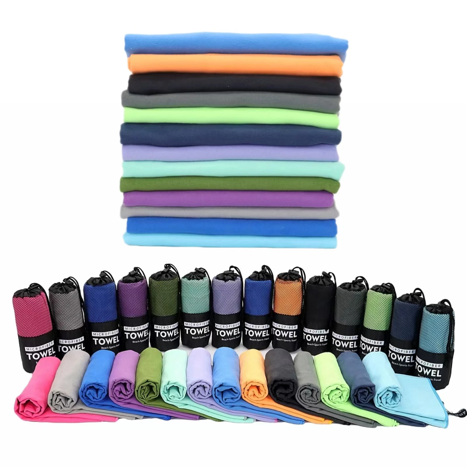 Microfiber Towel Perfect Sports & Travel & Beach Towel. Fast Drying - Super Absorbent, Suitable Blankets For Camping Gym