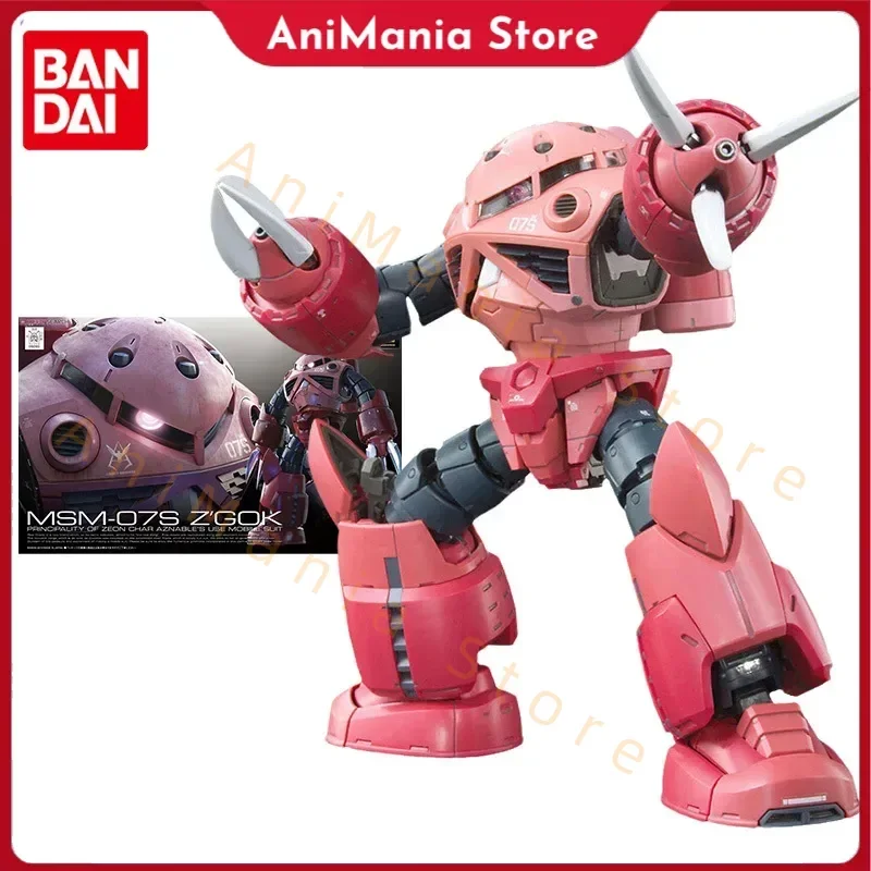 

Bandai Gundam Model Kit Аниме Фигурка RG 1/144 16 Z'GOK CHAR CUSTOM Подлинная модель Gunpla Аниме Фигурка Игрушки для детей
