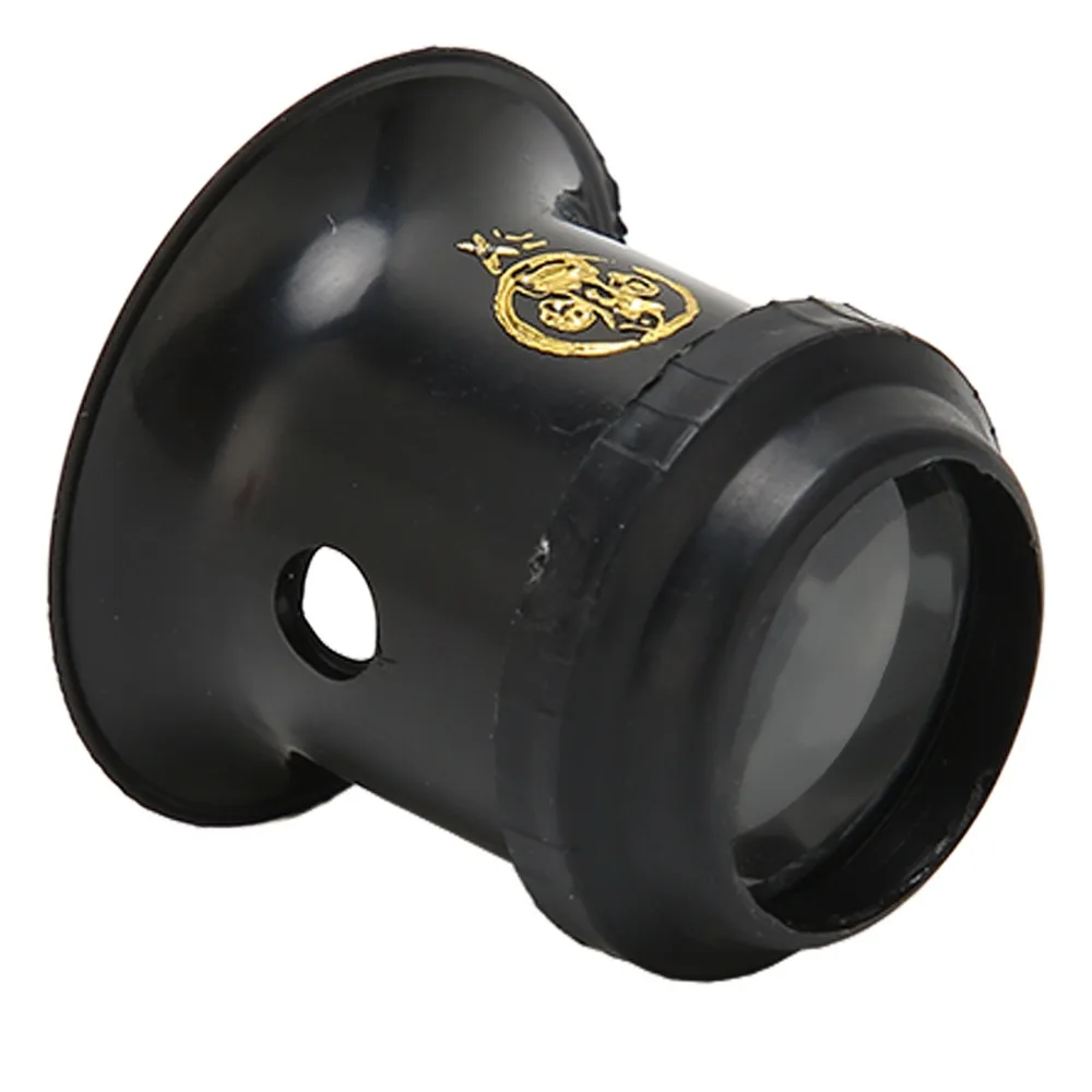 Black Zhonghua 5X Watchmaker Loupe 3.2*3.6cm Plastic, Glass Watch Repair Eyecup Loupe Barrel Style Monocular Magnifier for 5X