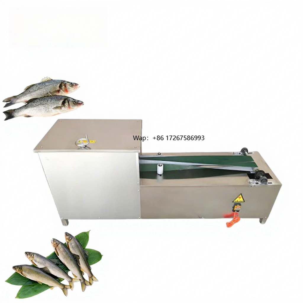 

Профессиональная машина для чистки рыбы с золотым корпусом, автоматическая прочная машина из нержавеющей стали, 220 В/380 В, 2,2 кВт, емкость 50-60 рыбы/мин