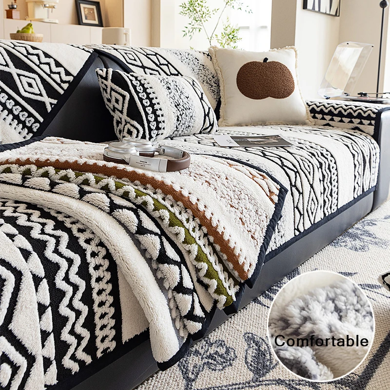 

1PC Non-slip Bohemian Sofa Seat Cover Living Room Anti-Cat Scratch Sofa Slipcover L Couch Mat Towel 쇼파커버 undas Para Sillones