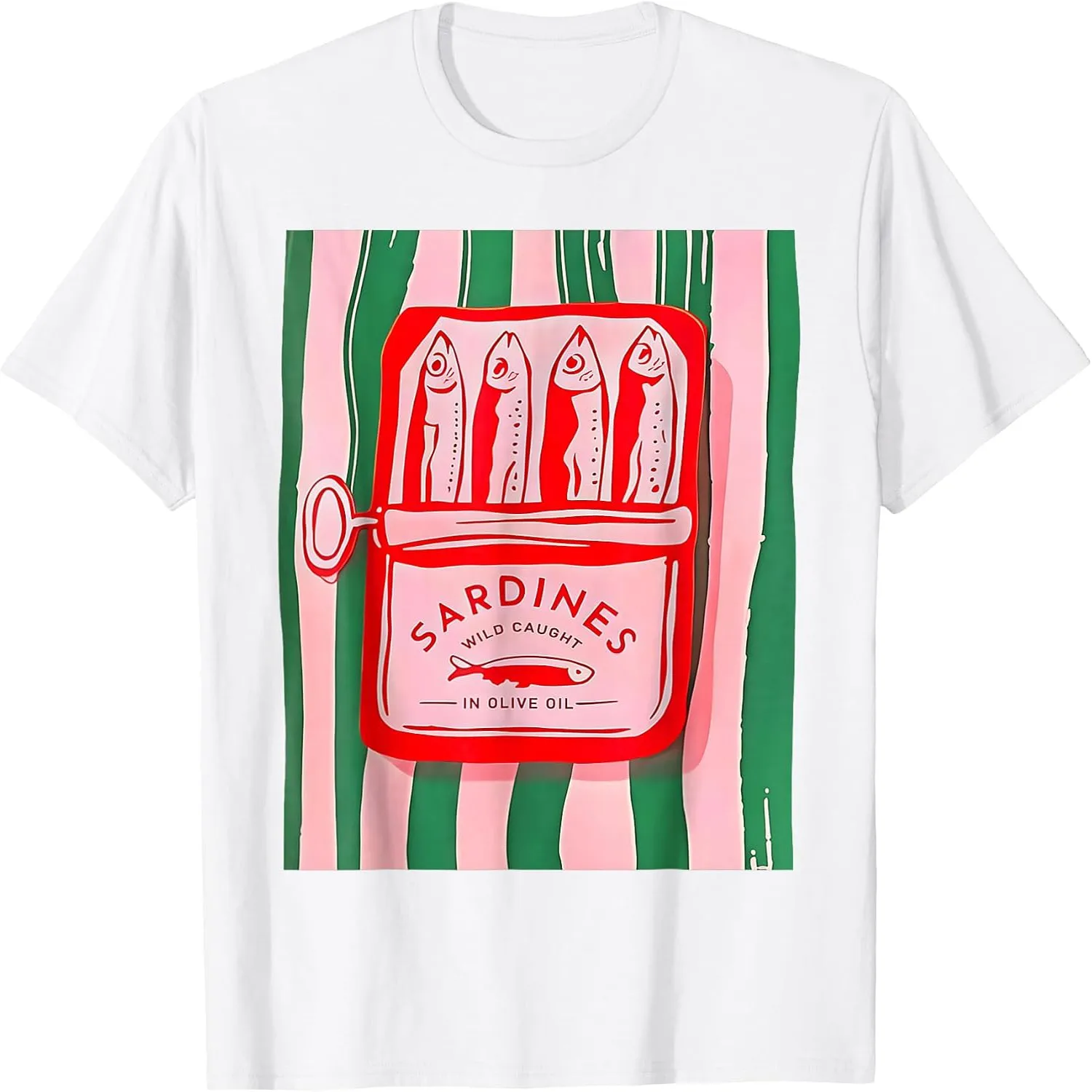 Sardines Tinned Fish Retro Graphic Summer for Men Women T-Shirt