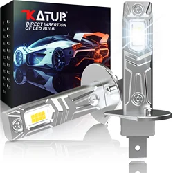 Katur H1 LED Fog Bulb Canbus 80W 16000LM 6000K White Fanless Halogen Replacement Head Light For Seat Leon 1p 1m Altea 5p Driving