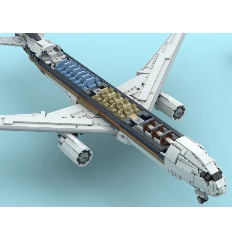 MOC-240043 New City Classic Airliner-Bausteinmodell, 2676 Teile, Geburtstags- und Weihnachtsspielzeuggeschenk für Jungen und Kinder