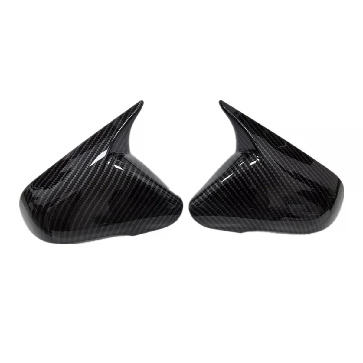 

1Pair Car Rearview Mirror Cover Ox Horn Side Mirror Shell for 2015-2019 Reverse Caps Trim