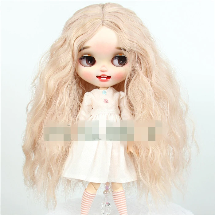 Blyth doll wig suitable for Blyth size multi-color wig super soft silk medium split instant noodle roll doll accessories