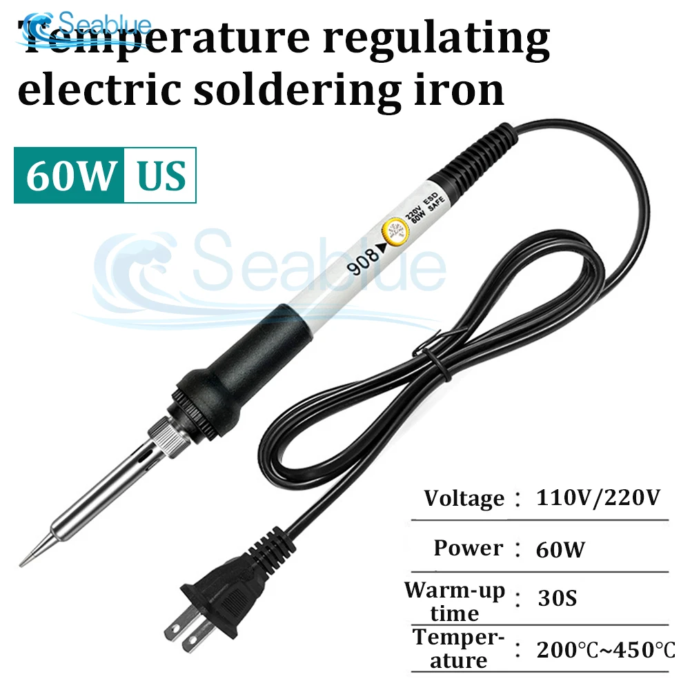 Electric Soldering Iron Adjustable Temperature Electronic Welding Repair Tools Welding Tools Welding Solder Rework Station 60W