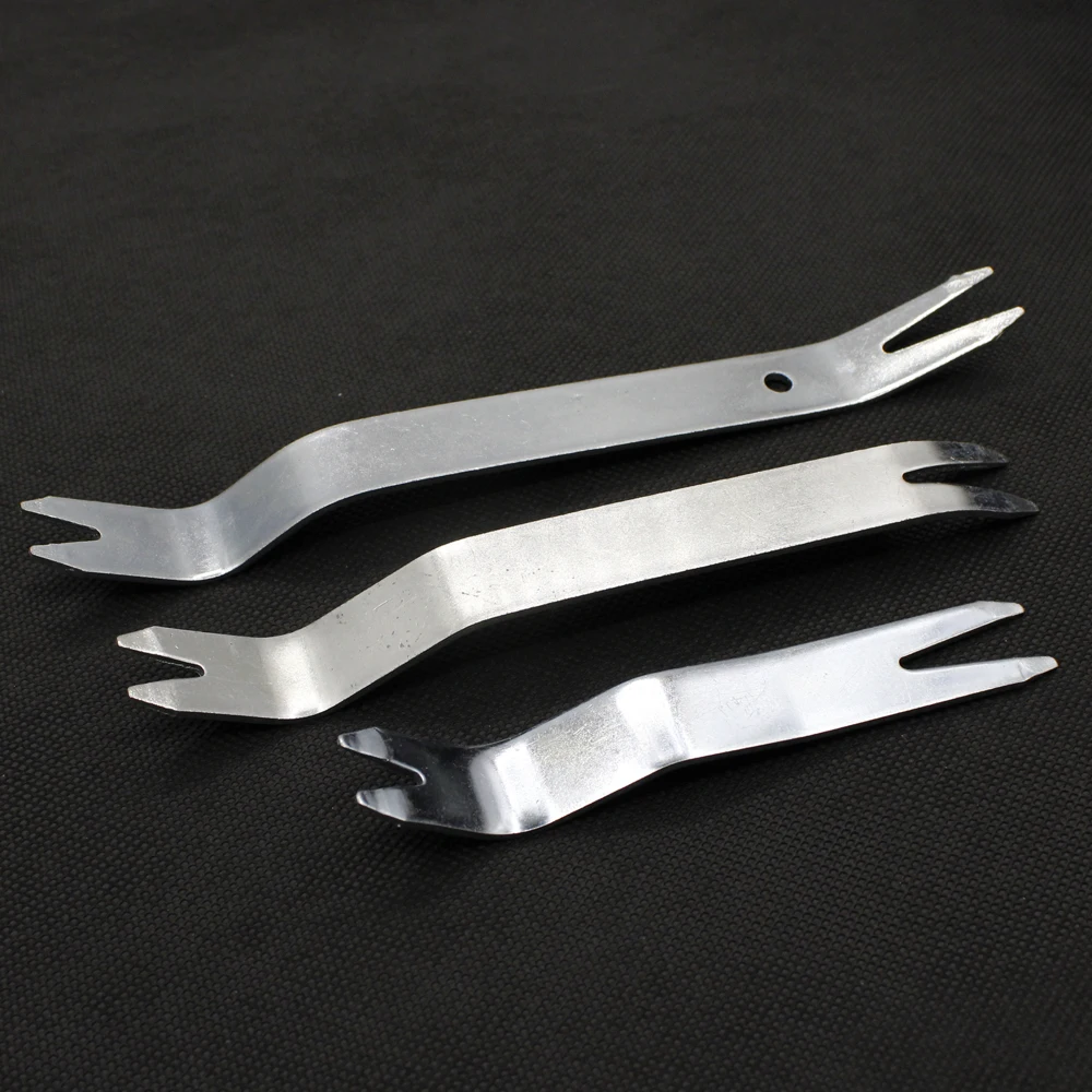 13CM 18CM 21CM Silver Metal Auto Fastener Pry Tool for Vehicle Door Panel Audio Radio Dashboard Repair Trim Removal Tool